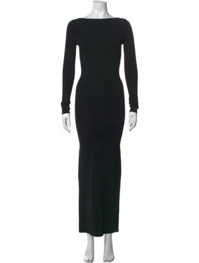 Pre-owned Entire Studios Bateau Neckline Long Dress In Black