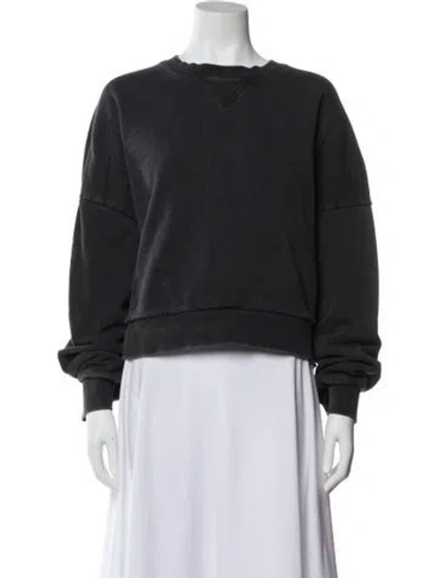 Pre-owned Entire Studios Bateau Neckline Long Sleeve Sweatshirt In Black