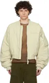 Entire Studios Beige A-4 Bomber Jacket In Batter