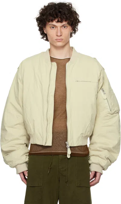 Entire Studios Beige A-4 Bomber Jacket In Batter