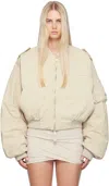 ENTIRE STUDIOS BEIGE A-4 BOMBER JACKET