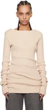 Entire Studios Beige Arches Sweater In Buff