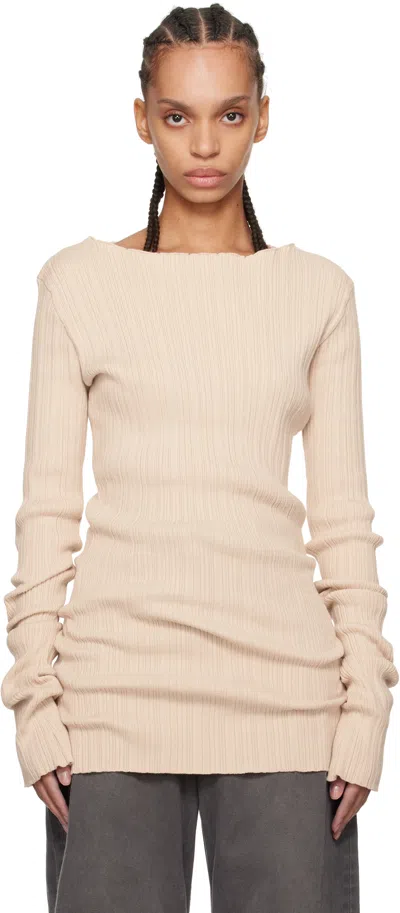 Entire Studios Beige Arches Sweater In Buff