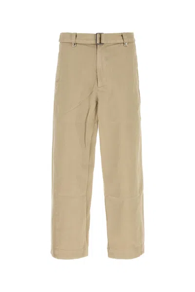 Entire Studios Beige Cotton Gully Pant In Brown