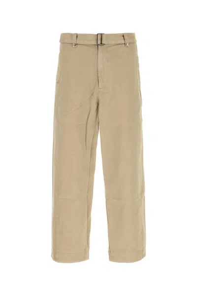 Entire Studios Beige Cotton Gully Pant In Beige O Tan