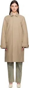 Entire Studios Beige Duster Trench Coat In Buff