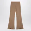Entire Studios Cotton Beige Flared Trousers In Brown