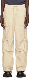Entire Studios Beige Freight Cargo Pants In Offwhite