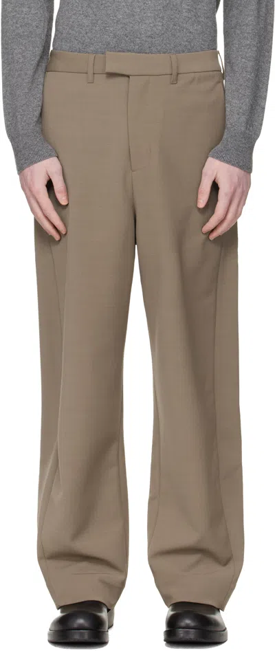 Entire Studios Beige Lounge Curve Trousers In Nude