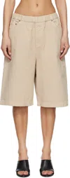 Entire Studios Spar Elasticated Shorts In Brown