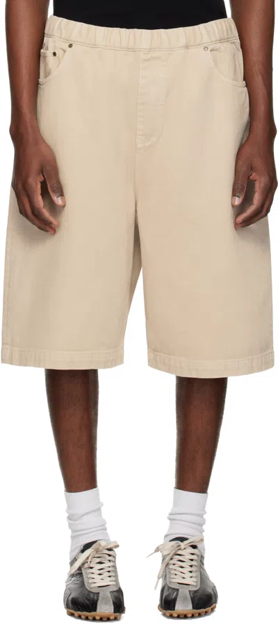 Entire Studios Beige Spar Shorts In Nude