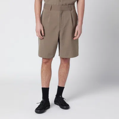 Entire Studios Tailored Shorts Front Pleats Belt Loops In Brown