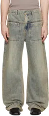 Entire Studios Asset Surface Wave Denim Jeans In Nude