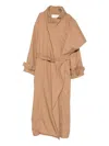 Entire Studios Belted Coat In Brown