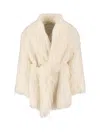 Entire Studios Belted Coat In White