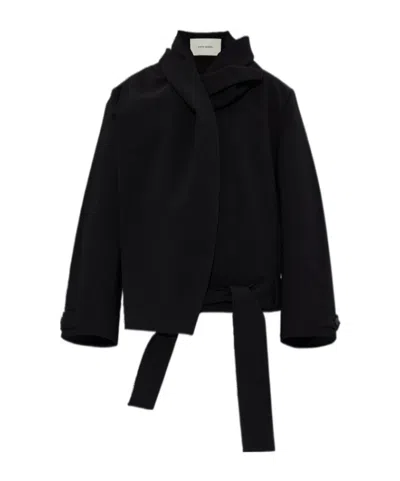 Entire Studios Belted Jacket In Black