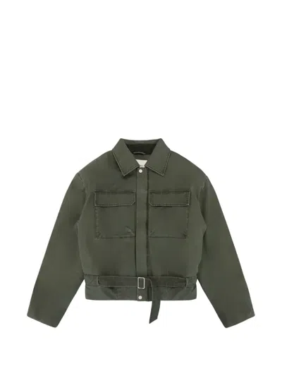 Entire Studios Belted Jacket In Green