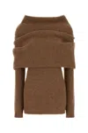Entire Studios Biscuit Wool Blend Sweater In Brown