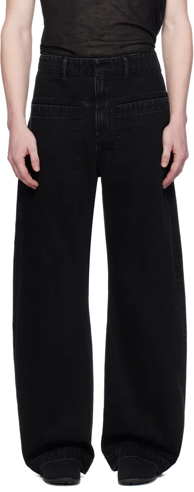 Entire Studios Black Asset Jeans In Magnetite