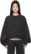 Entire Studios Black Box Crew Sweatshirt In Washedblack