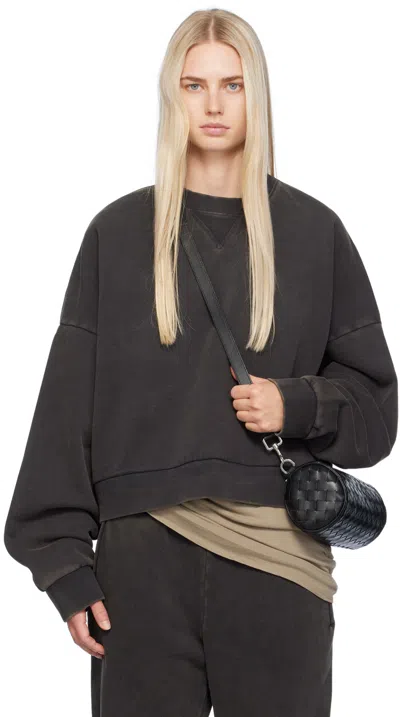 Entire Studios Black Box Sweatshirt In Washed Black
