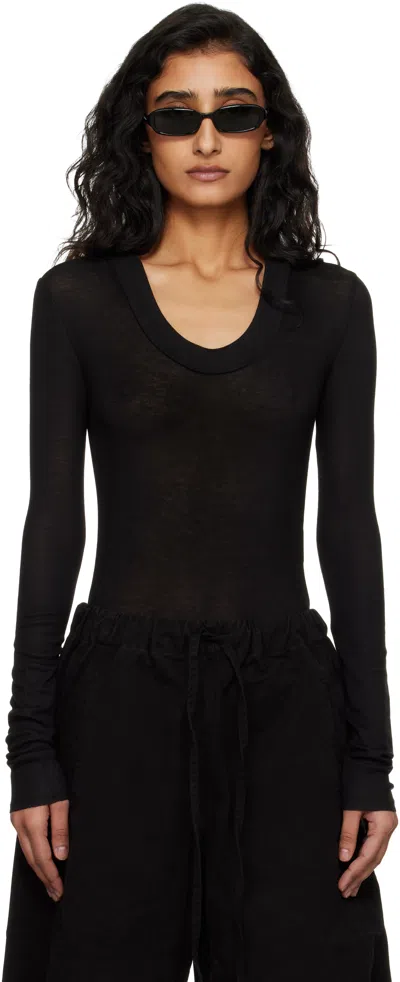 Entire Studios Black Circle Neck Bodysuit