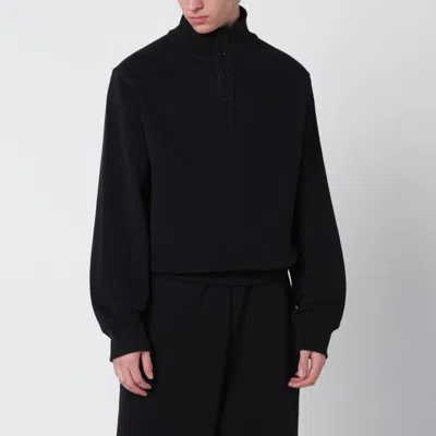 Entire Studios Black Cotton Buttoned Sweater