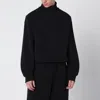 Entire Studios Black Cotton Buttoned Sweater In Black
