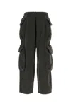 Entire Studios Cargo Style Cotton Joggers With Elastic Waistband In Wasblk