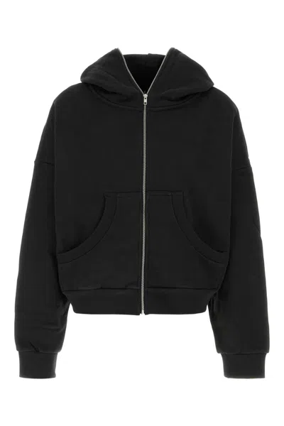 Entire Studios Black Cotton Oversize Sweatshirt