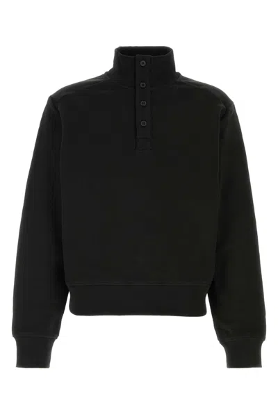 Entire Studios Black Cotton Sweatshirt In Blue