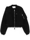 Entire Studios Hooded Broad Bomber In Ir - Iron Black