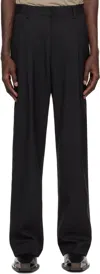 Entire Studios Black Dc Trousers In Blackwool