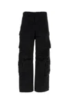 Entire Studios Black Heavy Denim Cargo Pants In Black