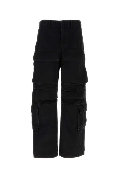 Entire Studios Black Heavy Denim Cargo Pants