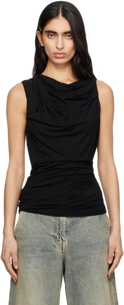 Entire Studios Black Drape Tank Top