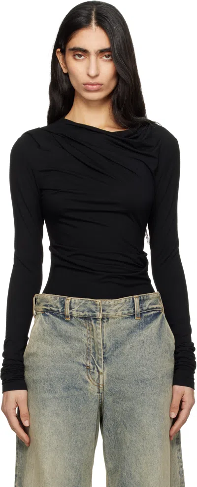 Entire Studios Black Drape Top
