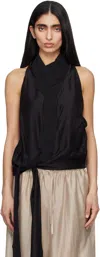 Entire Studios Black Fluid Top In Black