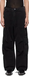 Entire Studios Black Freight Cargo Pants In Iron