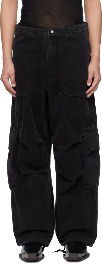 Entire Studios Black Freight Cargo Pants In Iron
