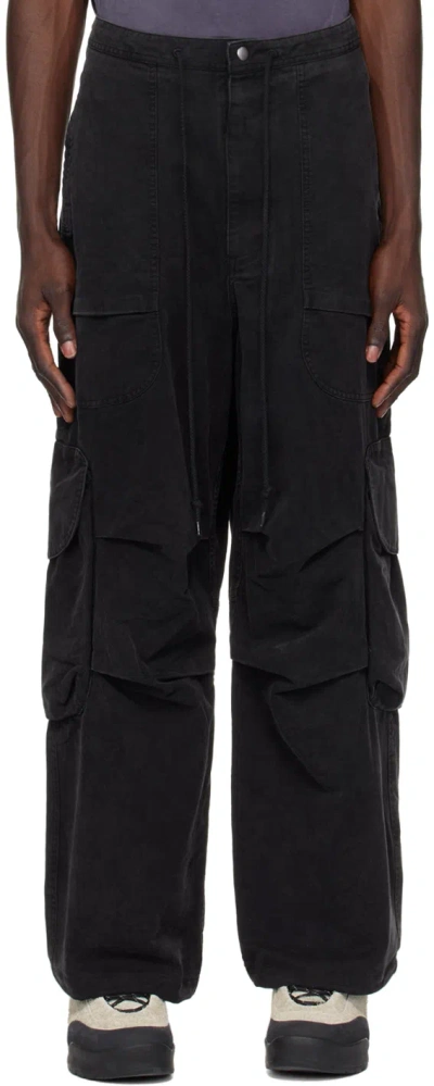 Entire Studios Black Freight Cargo Pants In Onyx