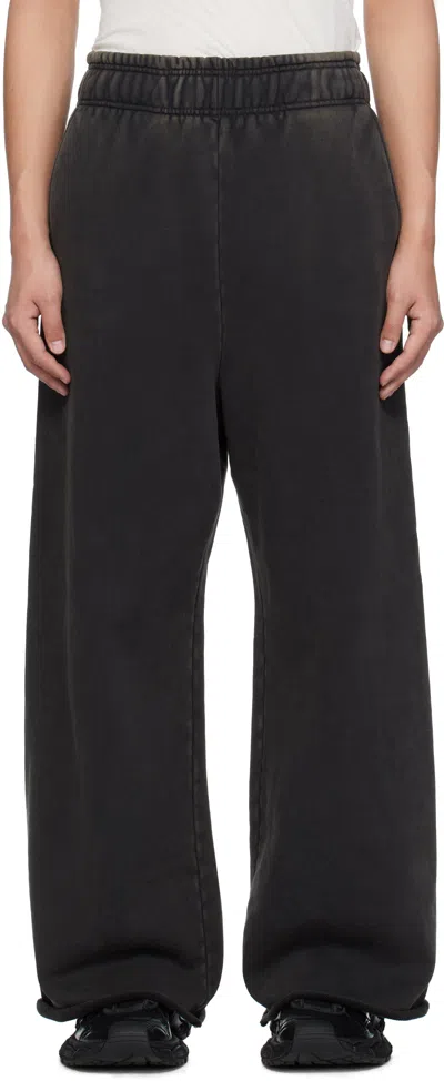 Entire Studios Black Full Sweatpants In Washedblack