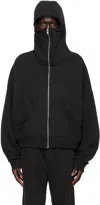 ENTIRE STUDIOS BLACK FULL ZIP HOODIE