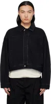 Entire Studios Black Gem Denim Jacket In Magnetite
