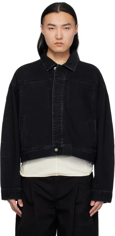 Entire Studios Black Gem Denim Jacket In Magnetite