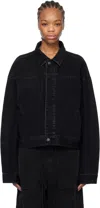 Entire Studios Black Gem Denim Jacket In Magnetite