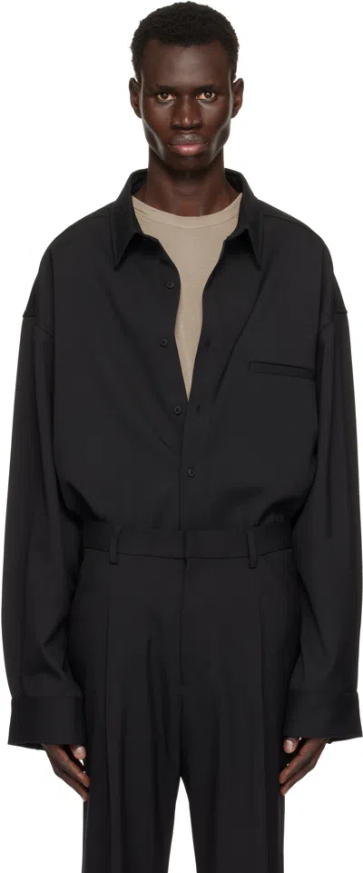 ENTIRE STUDIOS BLACK GIANT WOOL SHIRT