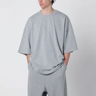 Entire Studios Boxy Logo T Shirt Short Sleeves In Gray