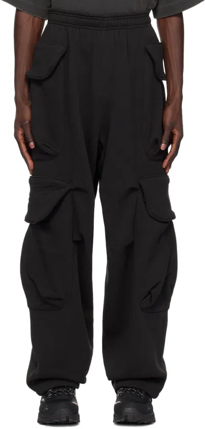 Entire Studios Black Heavy Gocar Cargo Pants In Soot
