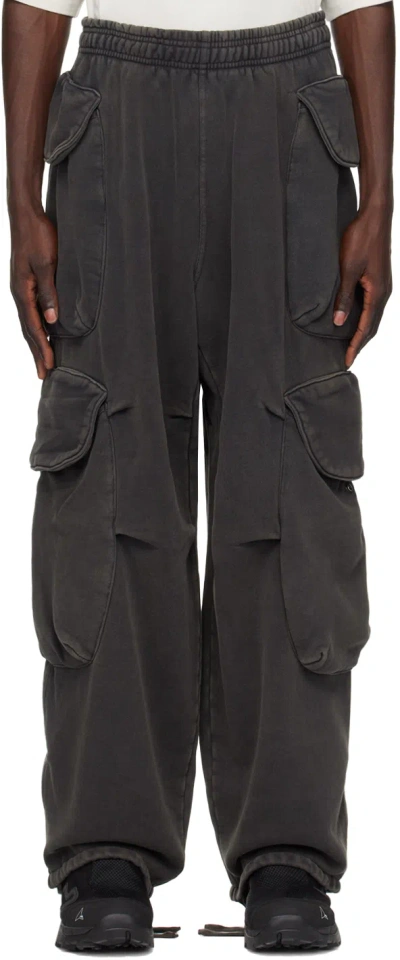 Entire Studios Cargo Style Cotton Joggers With Elastic Waistband In Animal Print